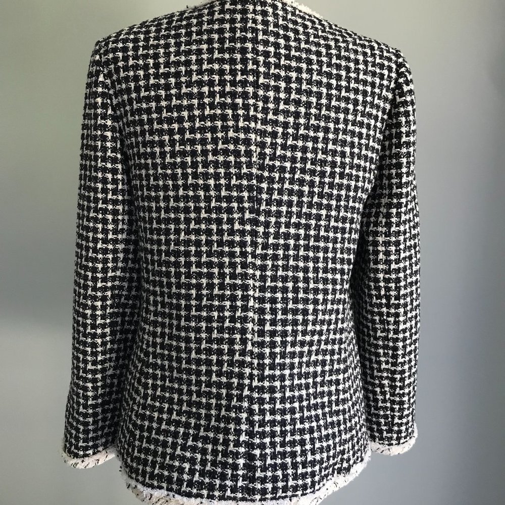 Rebecca Taylor Graphic Tweed Plaid Jacket NWOT - Picture 2 of 8